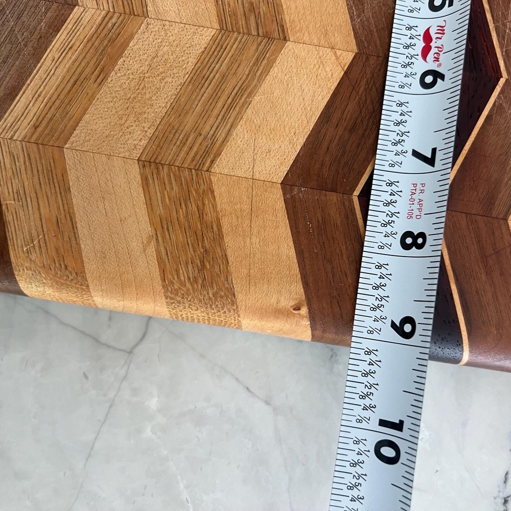 Exotic wood chevron cutting board by David Levy - Picture 8 of 9